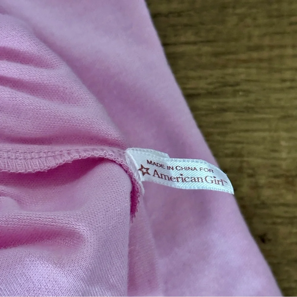 American Girl Light Pink Pajama Set with Floral Trim for 18” Julie